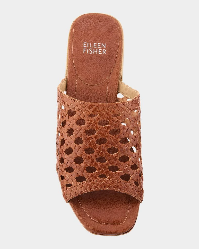 Eileen Fisher Folie Woven Leather Slide Sandals 4