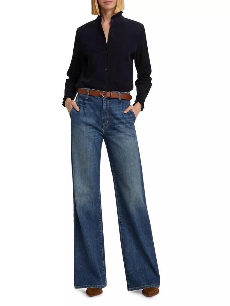 Nili Lotan Anna High-Rise Stretch Wide-Leg Jeans 2