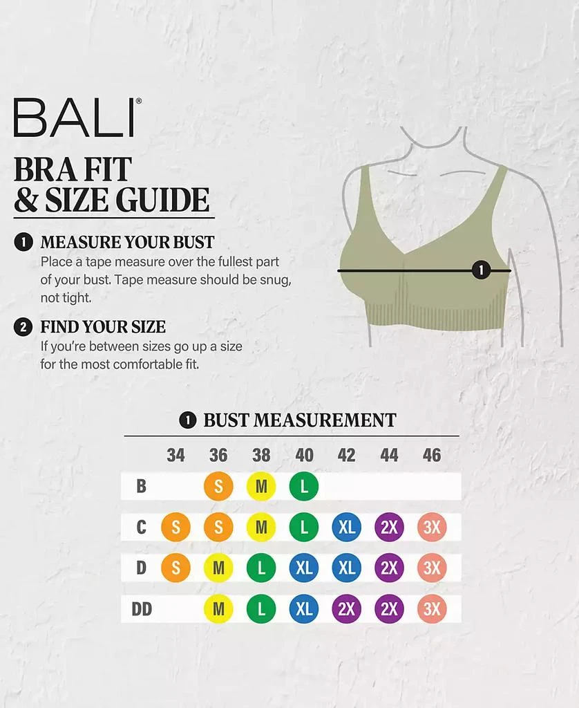 Bali Comfort Revolution ComfortFlex Fit Seamless Shaping Wireless Bra 3488 2