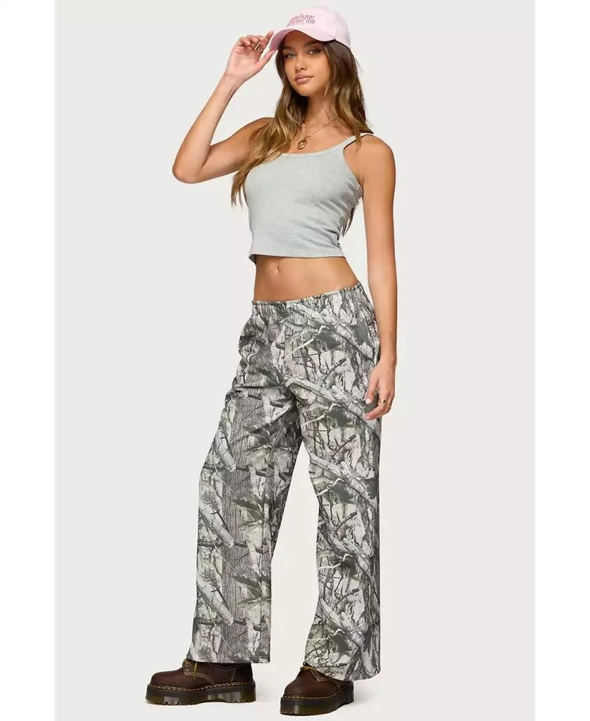 Edikted Women's Camo Straight Leg Sweatpants 4