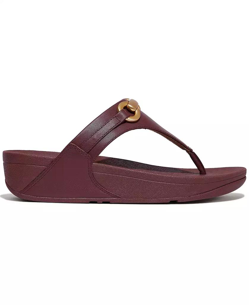 FitFlop Women's Lulu Chunky Snaffle Leather Toe-Post Sandals