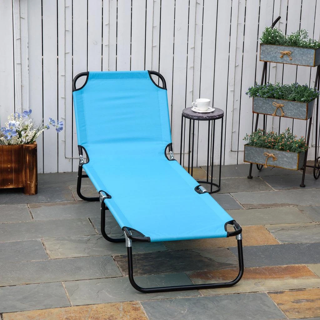 Hivvago 5 Position Folding Chaise Lounge Chair for Pool Beach Patio 2