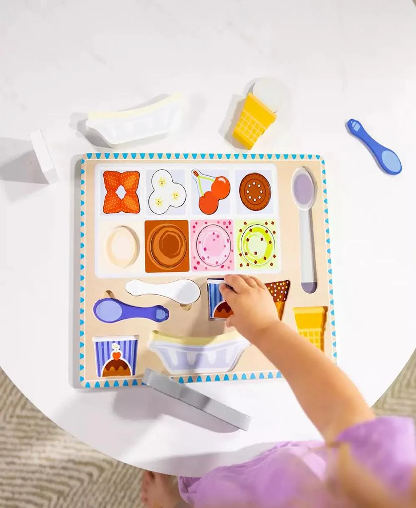 Melissa & Doug Melissa & Doug Wooden Magnetic Ice Cream Puzzle & Play Set 2