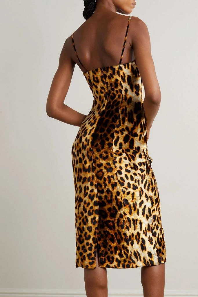 Halpern Leopard-print velvet midi dress 3