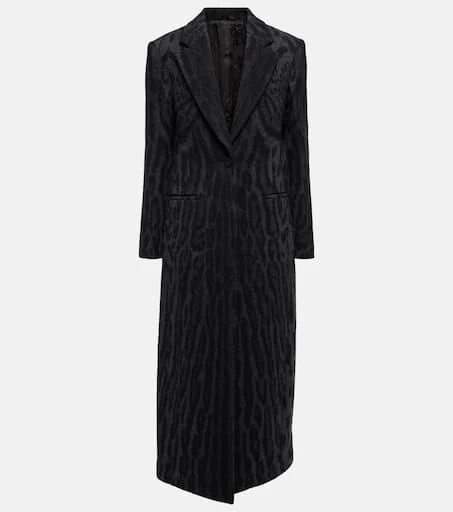Givenchy Leopard-print jacquard wool coat 1