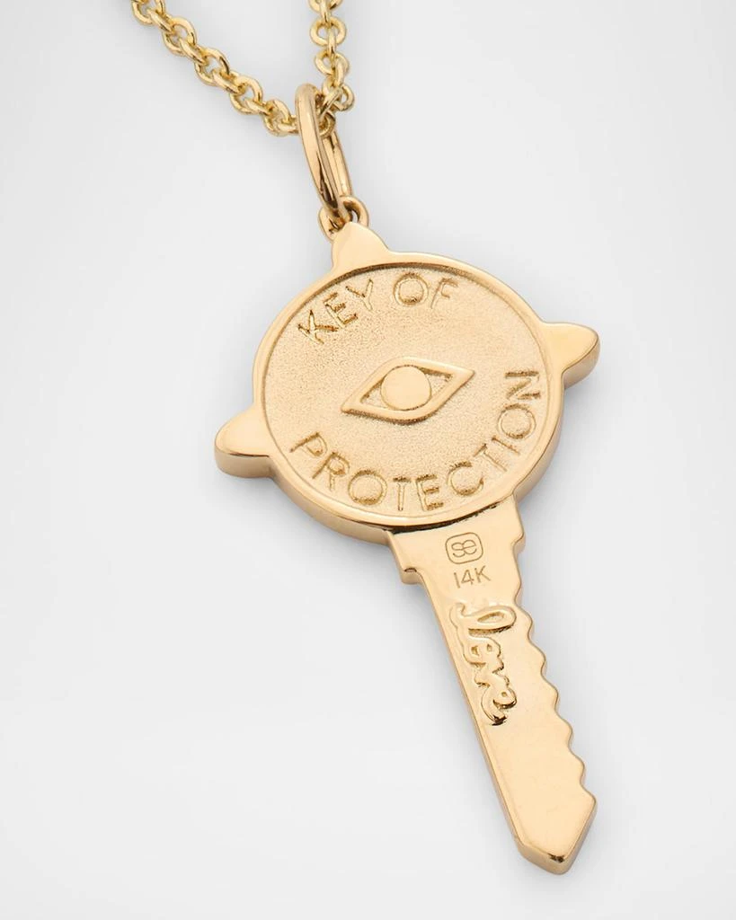 Sydney Evan Protection Key Charm on Cable Chain Necklace 5