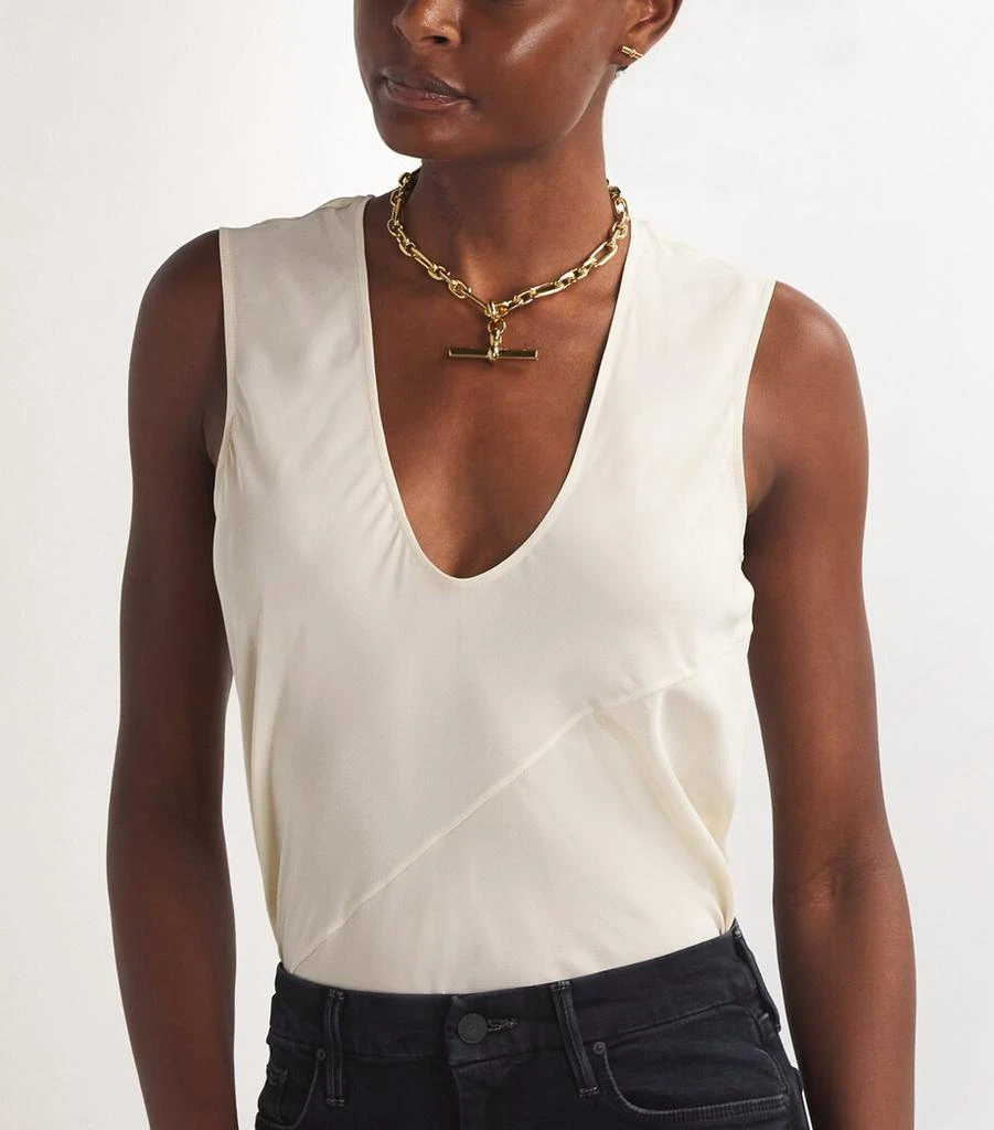 TILLY SVEAAS Gold-Plated T-Bar Watch Chain Necklace 4