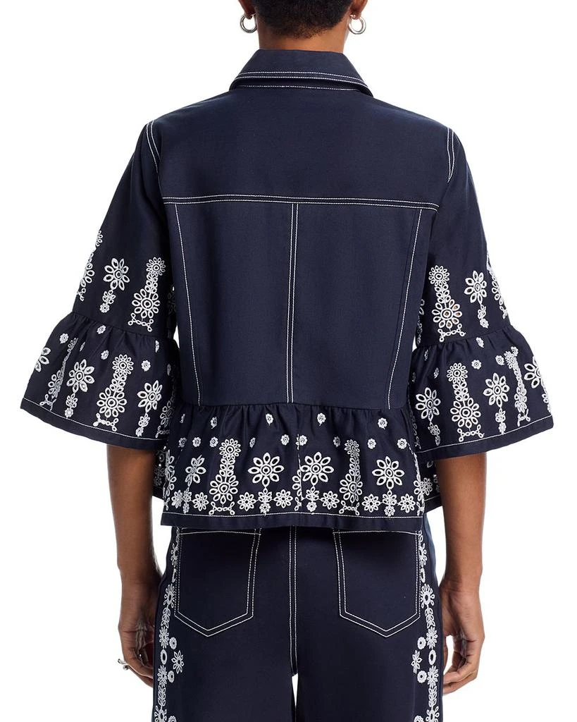 Cinq à Sept Cinq a Sept Mazie Eyelet Mandie Denim Jacket 3
