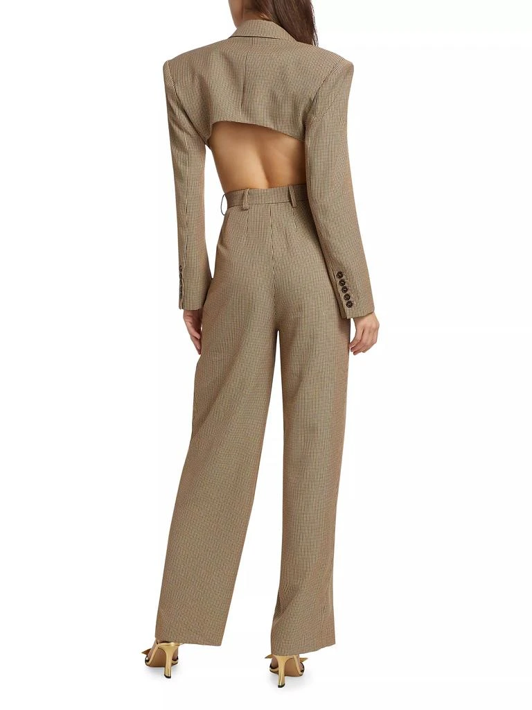 Ronny Kobo Amschel Houndstooth Cut-Out Jumpsuit 5