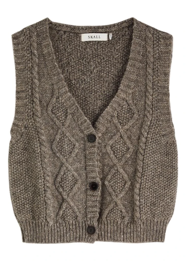 SKALL STUDIO Ebba cable-knit wool vest 1