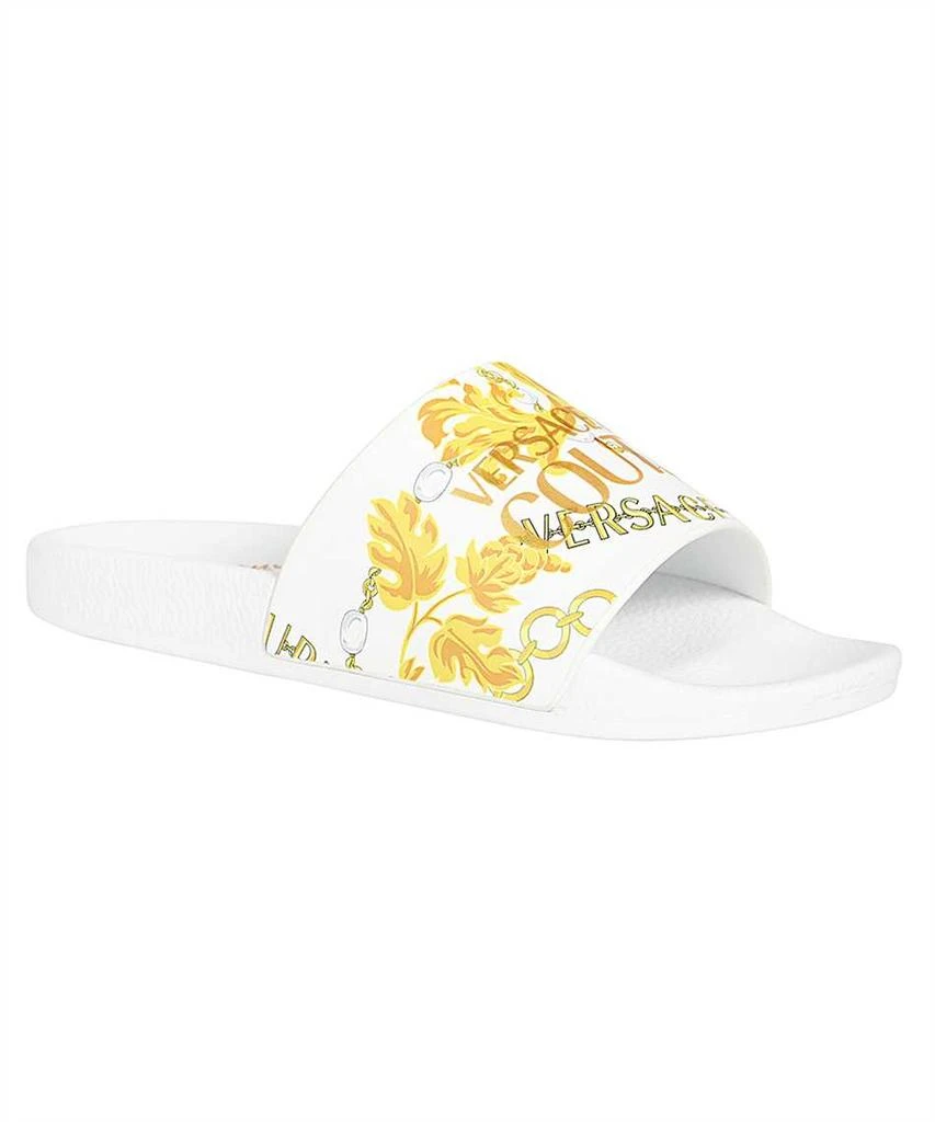 Shop Versace jeans couture shelly chain couture slides on Sale at