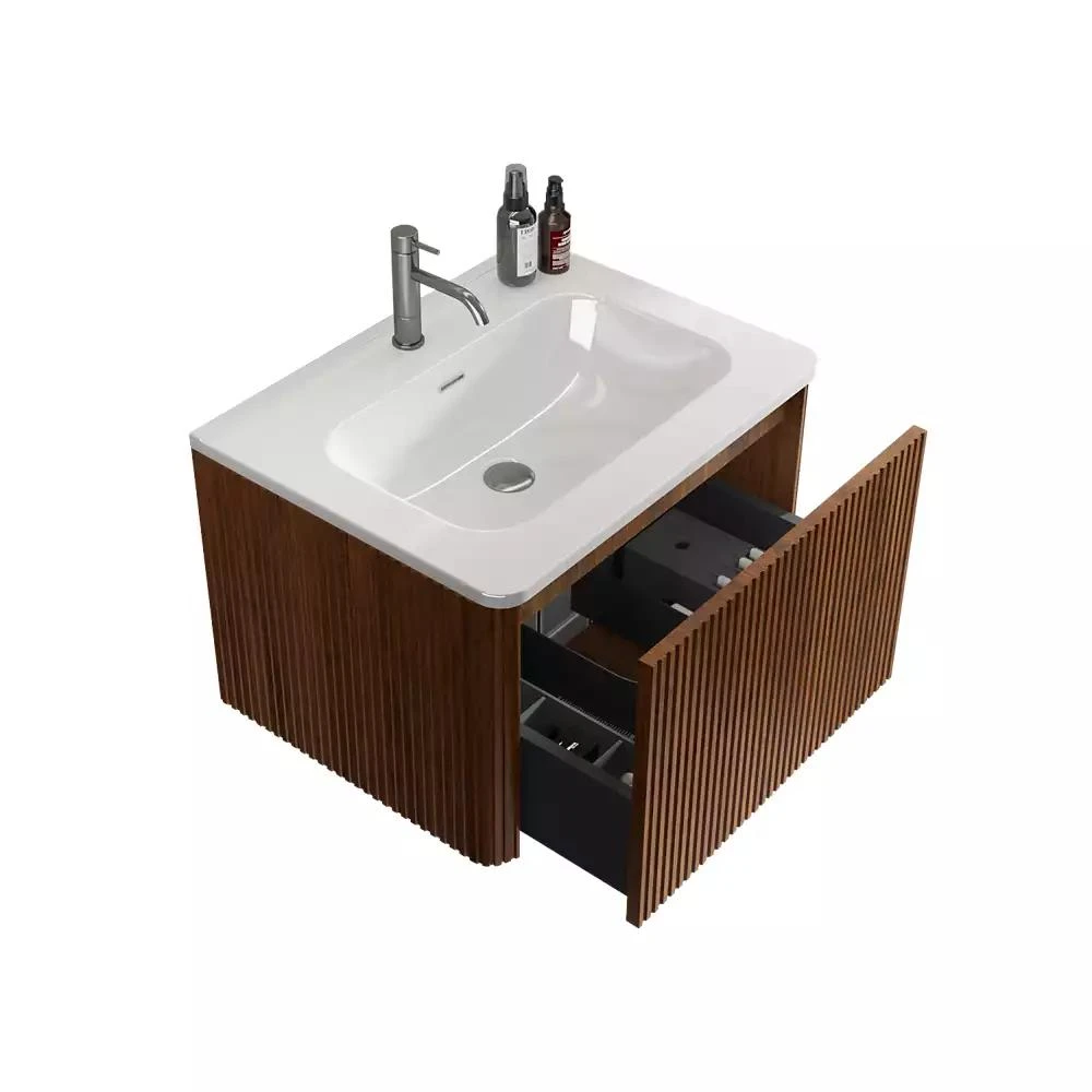 Streamdale Furniture Etna 24" Striped Walnut Vanity with Ceramic Sink 3