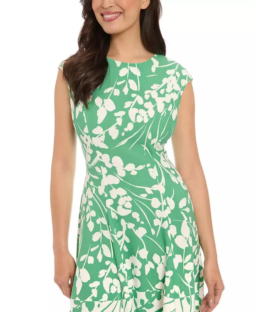 London Times Women's Floral-Print Fit & Flare Dress 3