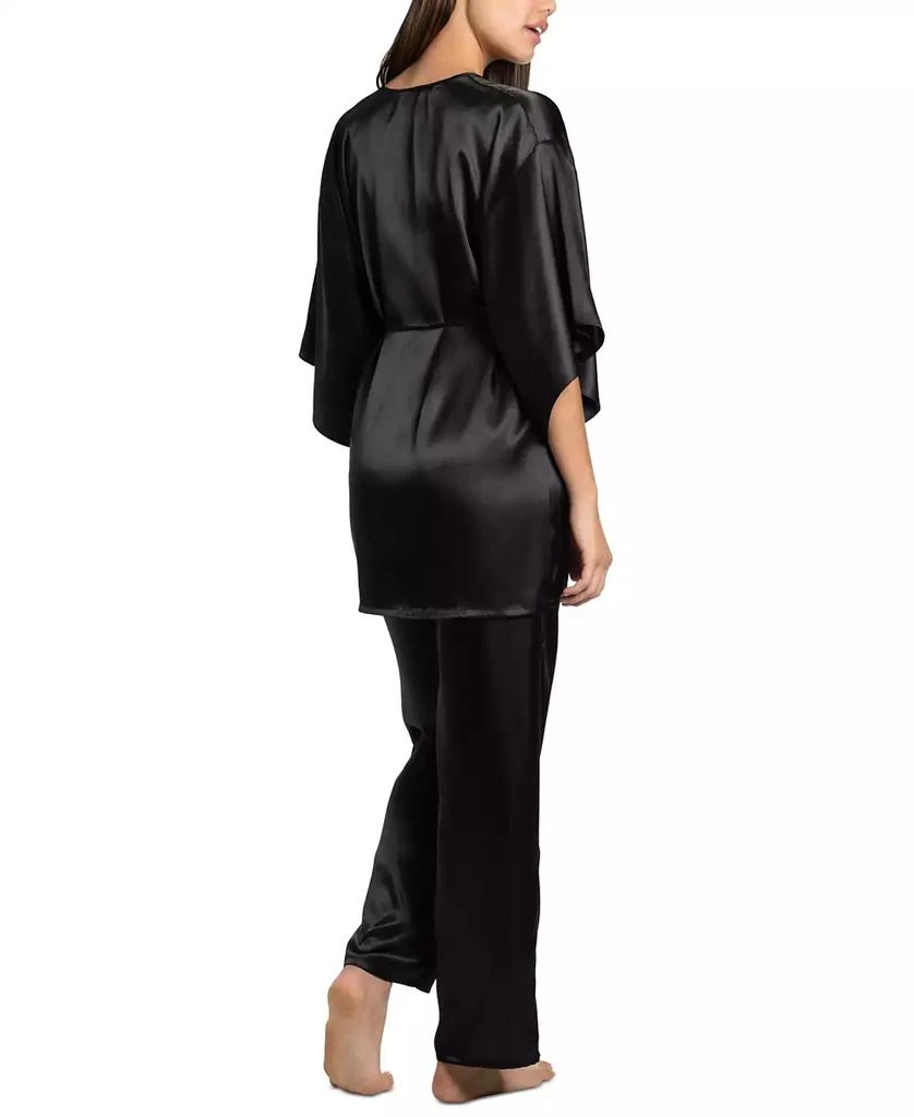 Linea Donatella Women's 3-Pc. Satin Fringe Sleep Set 5