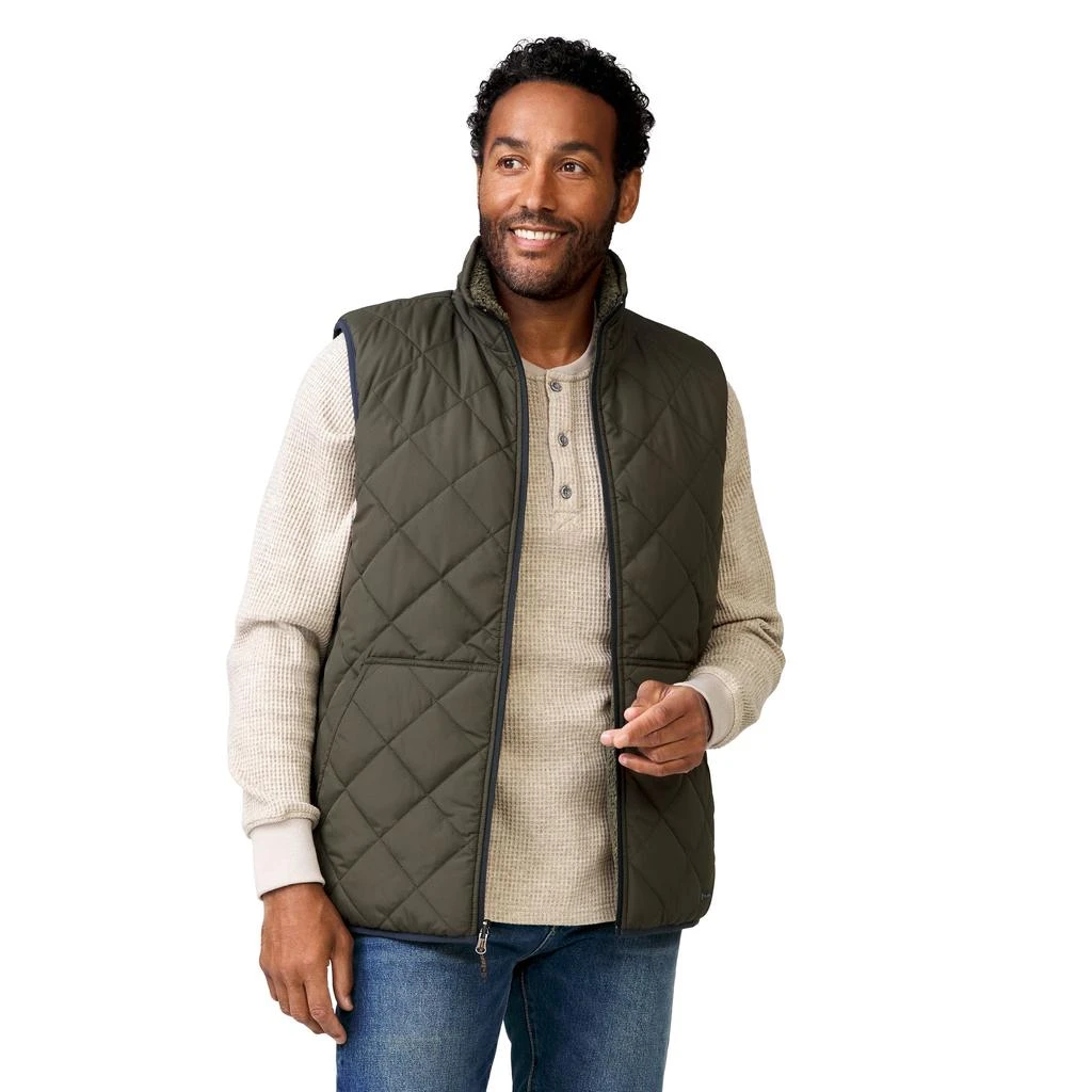 Free Country Men's Atlas Quilted Reversible Sherpa Vest 2