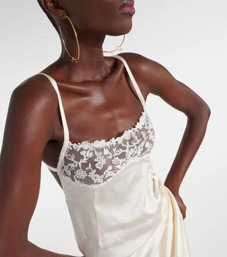 Jacquemus La Saudade Brode satin slip dress - Dresses & Skirts - Free  Shipping - BeyondStyle