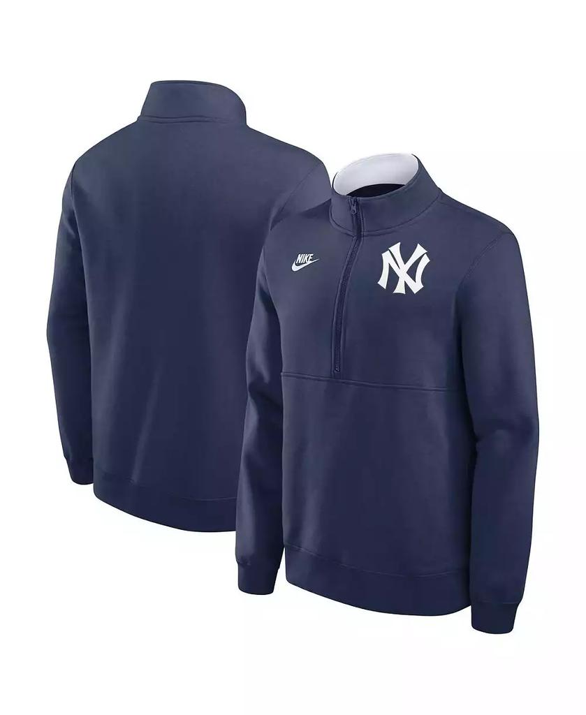 navy blue nike half zip mens