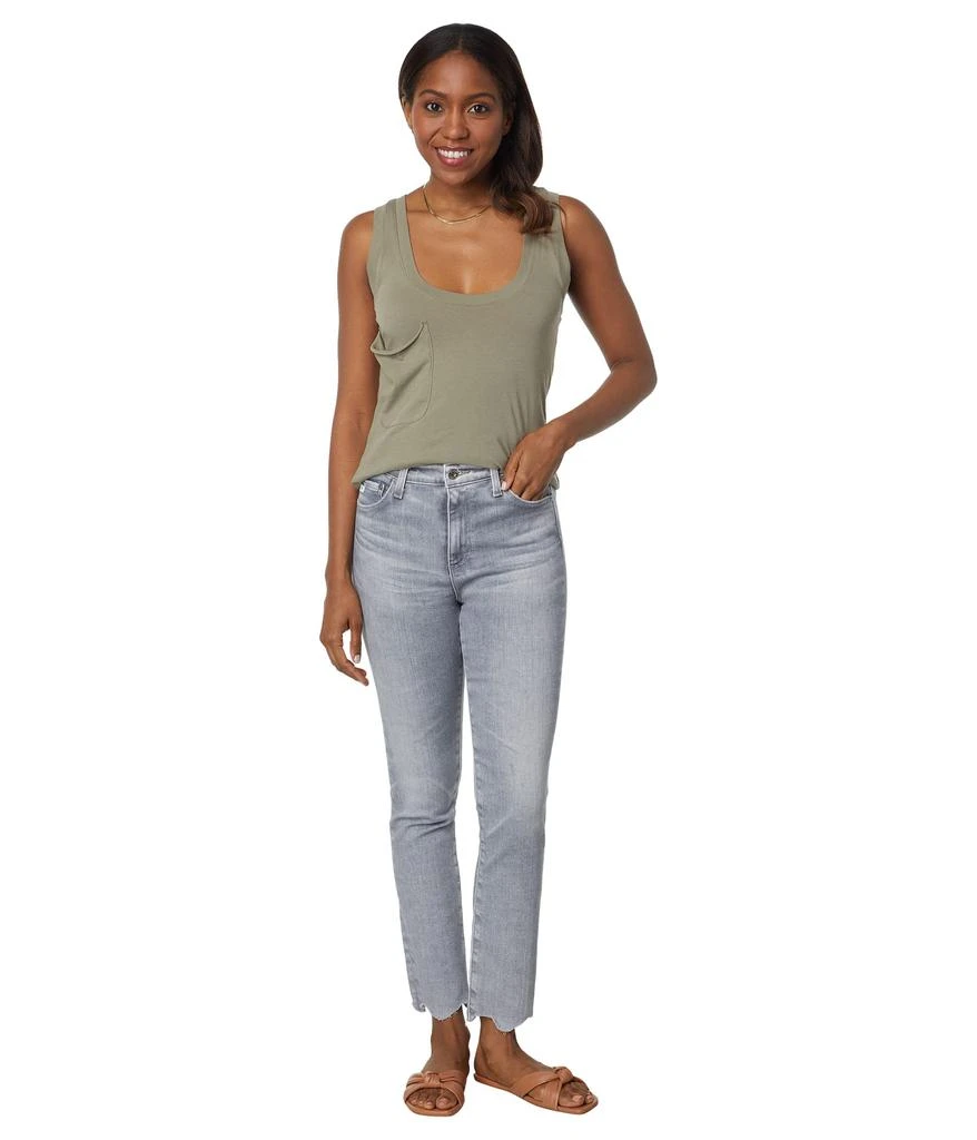 AG Jeans Mari Crop High-Rise Slim Straight in Vp 22 Years Cast Shadow 4