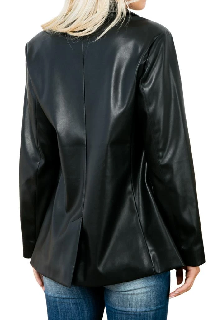 Stoosh Faux Leather Blazer 2