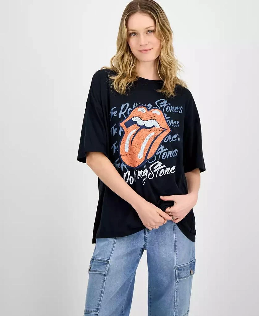Love Tribe Juniors' Rolling Stones Graphic Oversized Tee 4