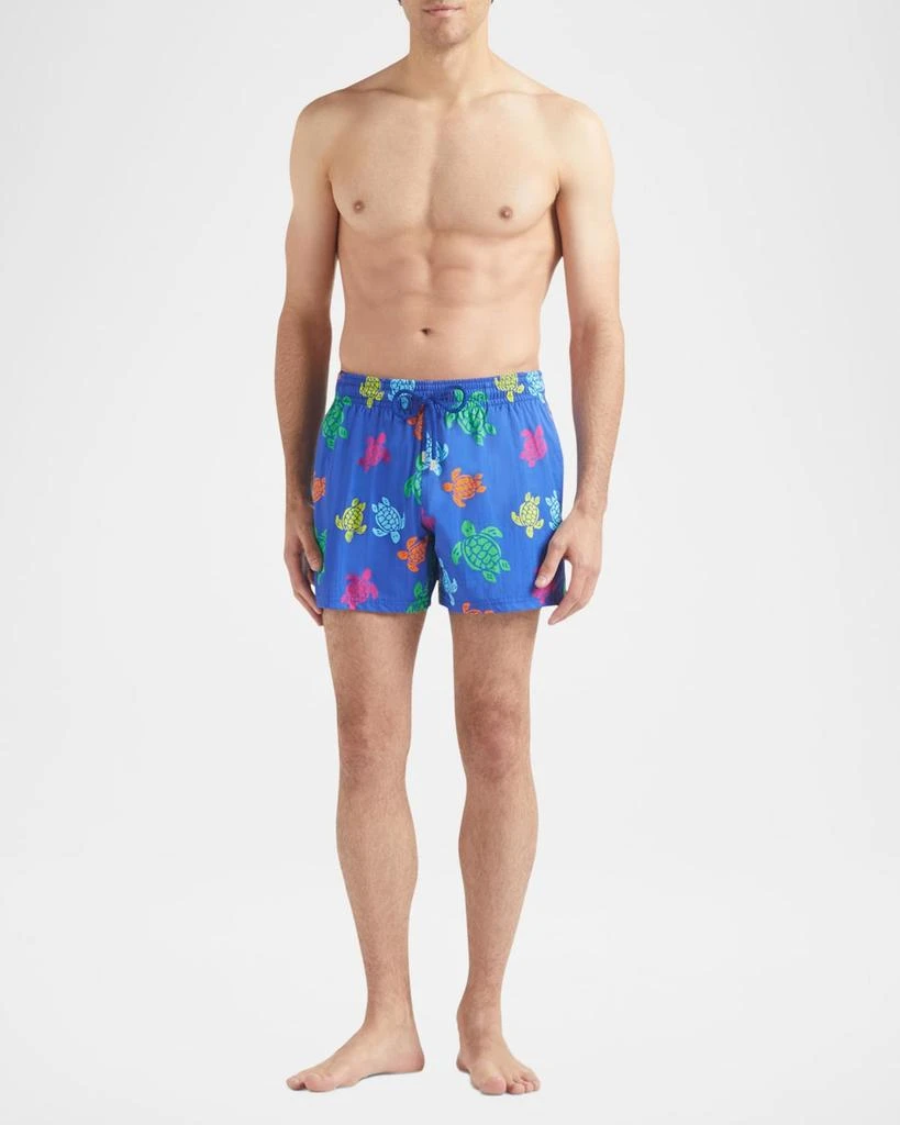 Vilebrequin Men Stretch Multicolor Turtle Swim Trunks 2