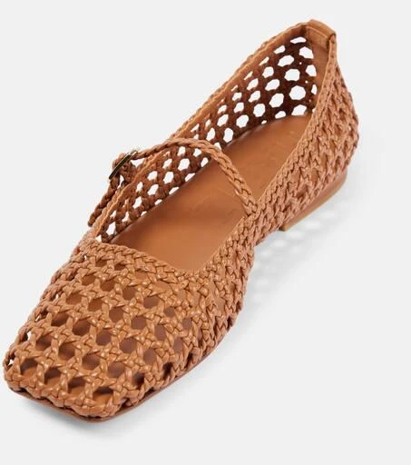Souliers Martinez Paris woven leather ballet flats 5