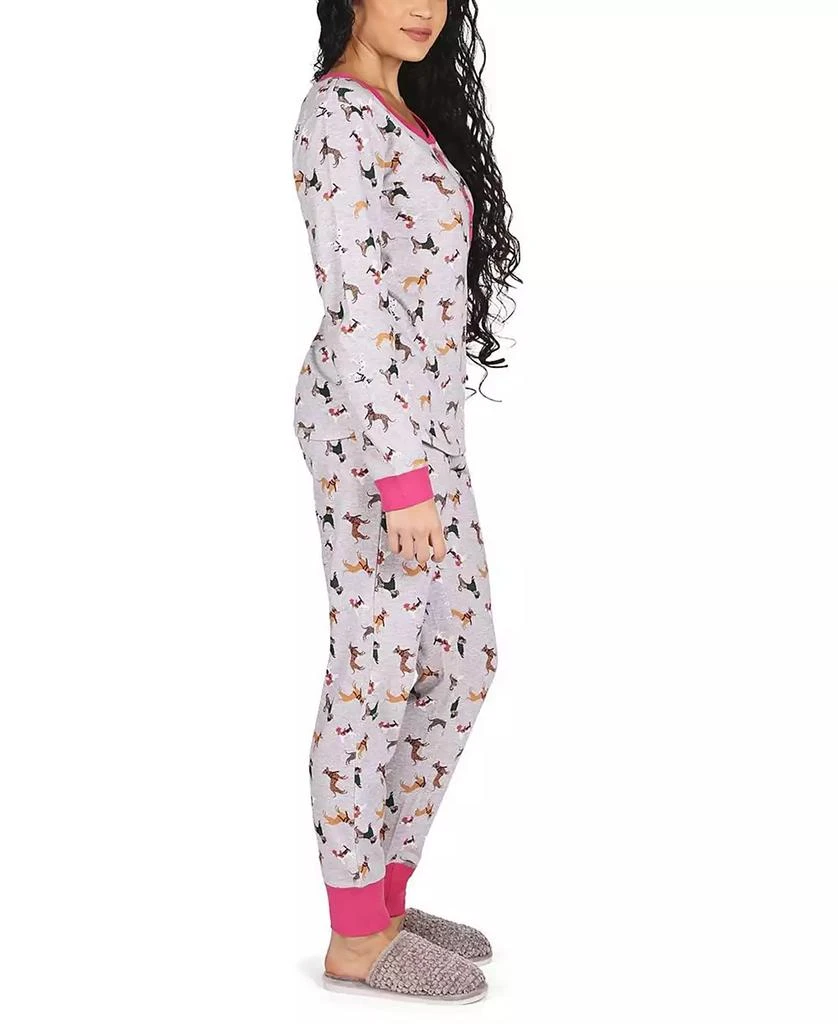Memoi Women's Dog Mania 2 Piece Pajama Set 2