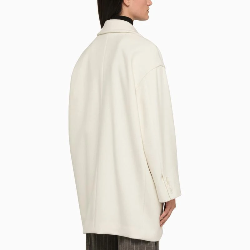 Max Mara White wool double-breasted coat 4