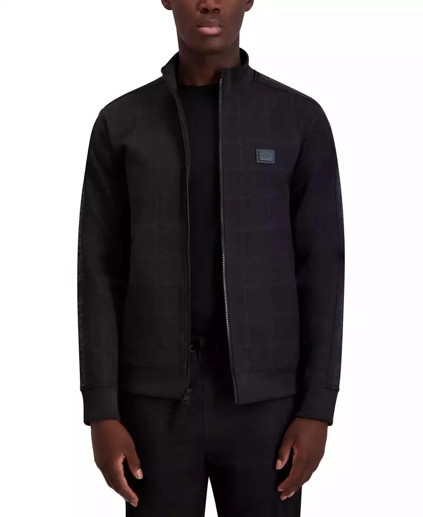 Karl Lagerfeld Paris Men's Plaid Track Jacket 1