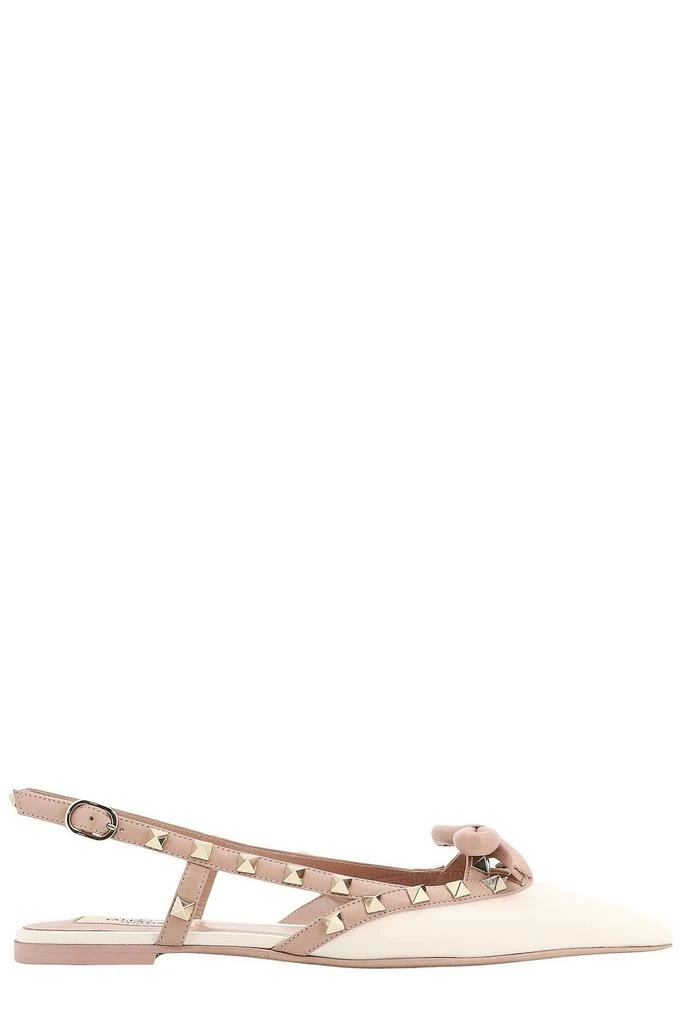 Valentino Valentino Garavani Rockstud Pointed Toe Slingback Ballerina Shoes 1