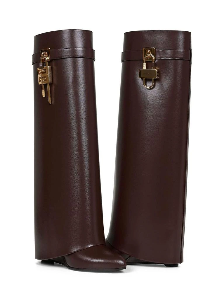 Givenchy GIVENCHY | Brown leather Shark Lock boots | Women | 37 4