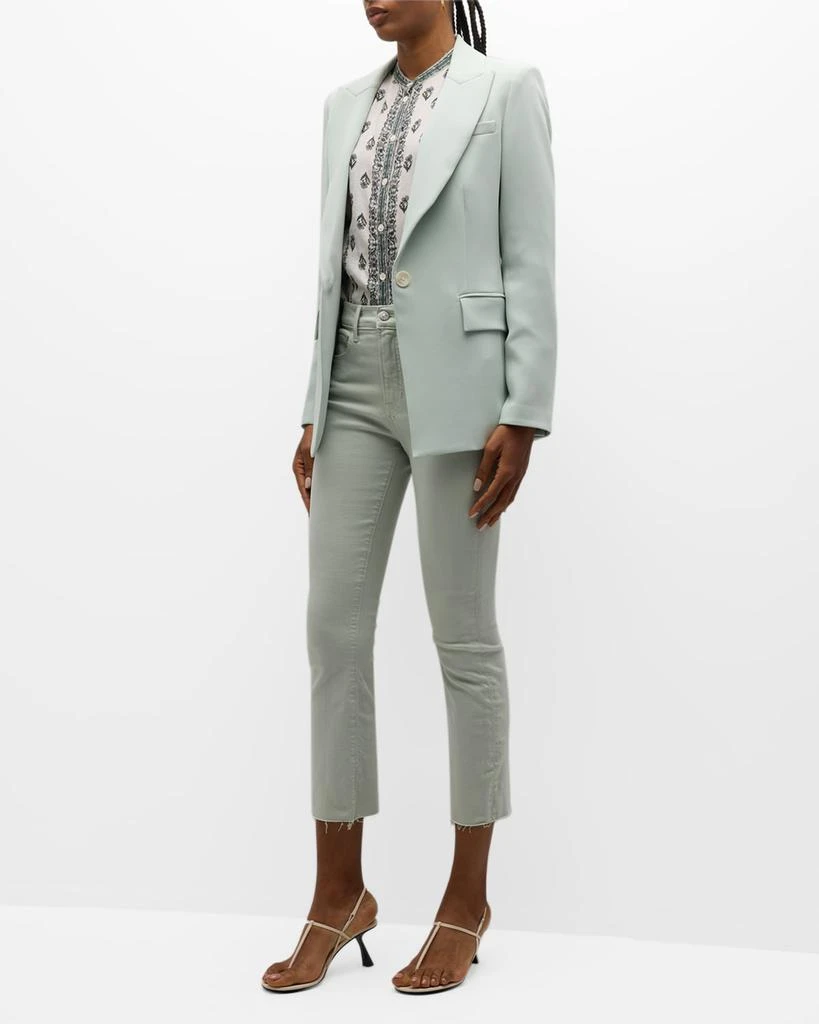 VERONICA BEARD Carly Kick-Flare Cropped Raw Hem Jeans 2