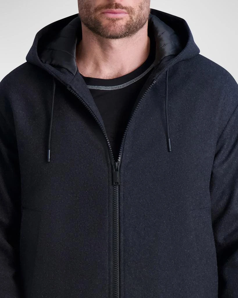 Karl Lagerfeld Paris Men's Wool-Blend Parka w/ Handwarmer Pockets 5