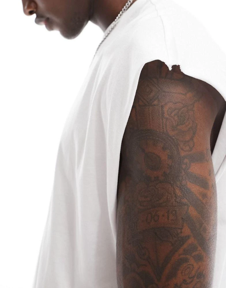 New Look New Look oversized tank top in white 4