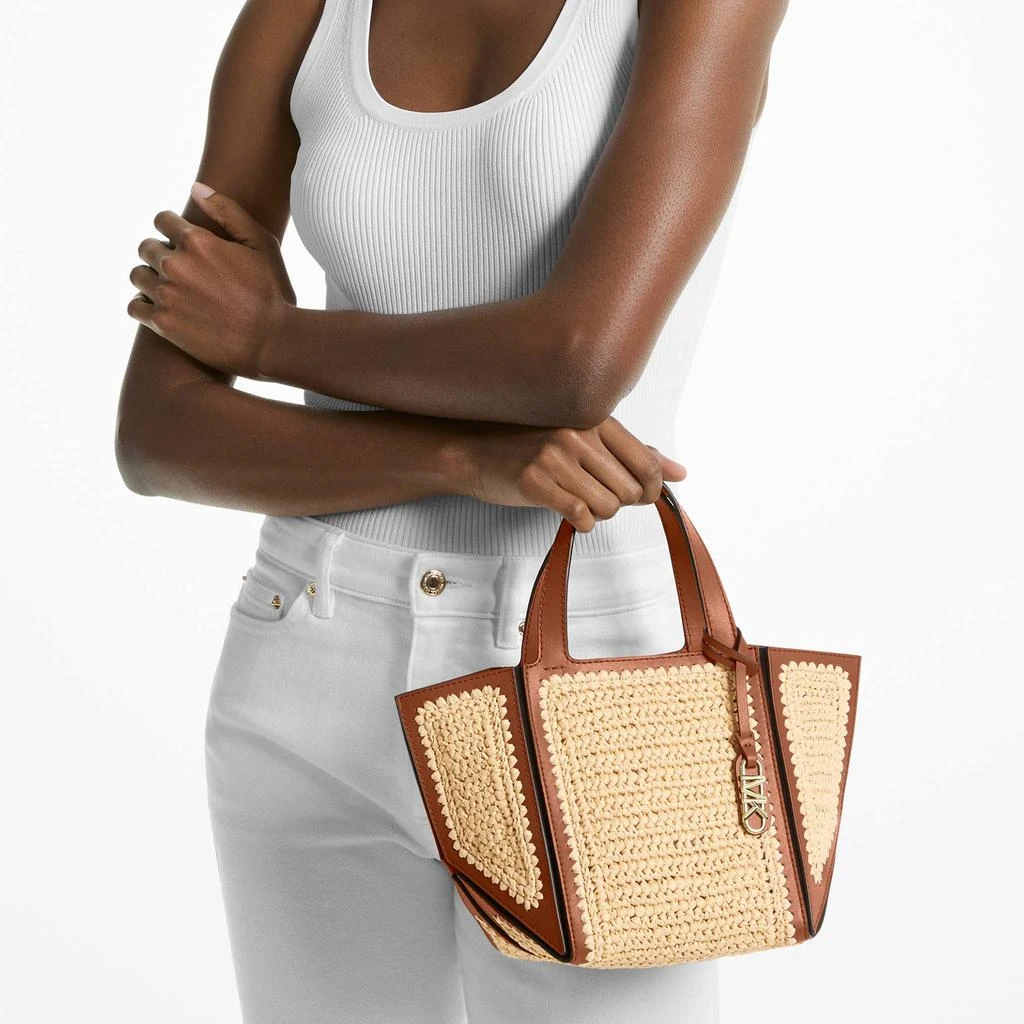 Michael Kors Jordi Small Crocheted Straw Tote Bag 2