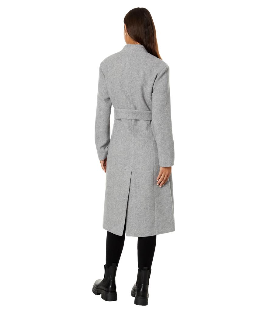 Avec Les Filles Wool Blend Overlap Collar Coat