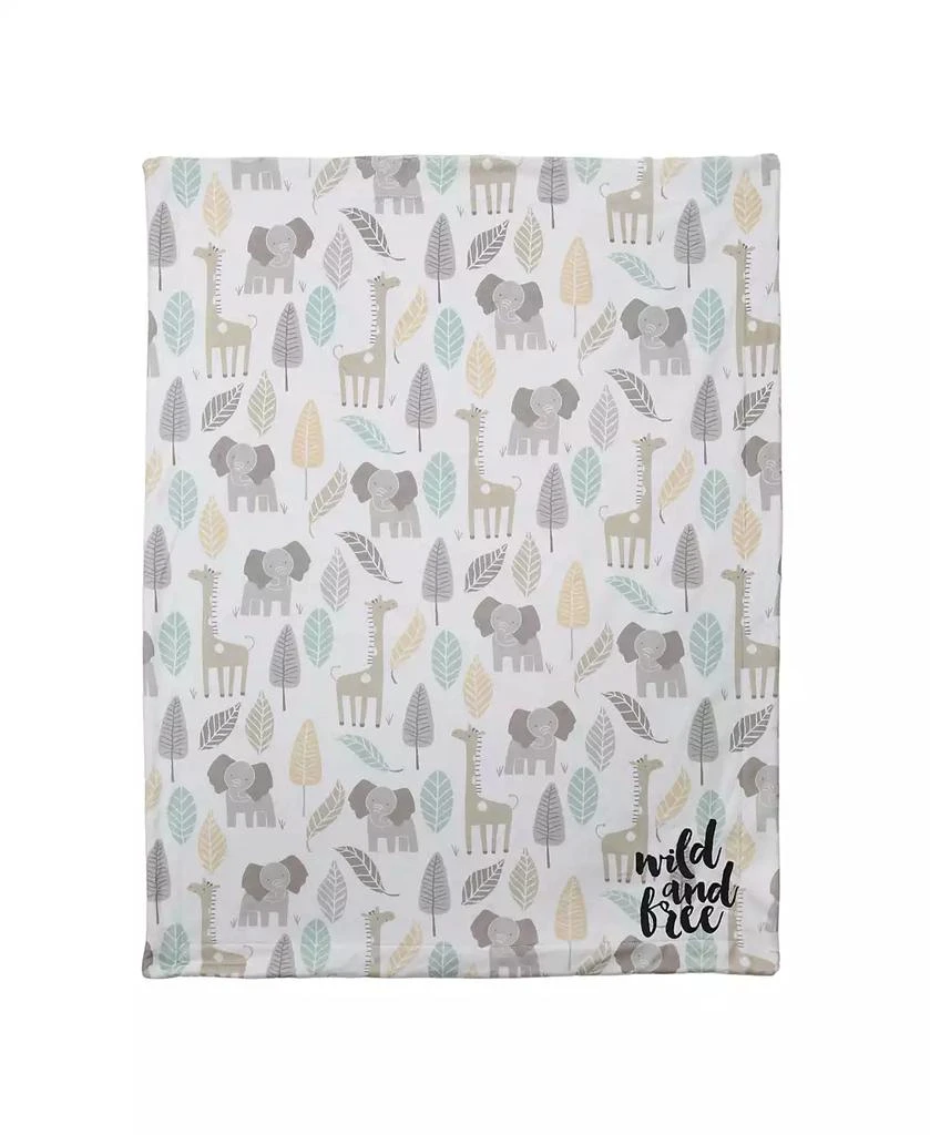 Lambs 
Ivy Jungle Friends Elephant/Giraffe Safari Soft Fleece Baby Blanket 3