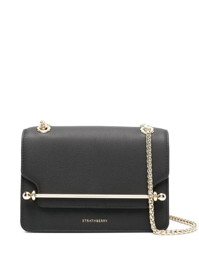 Strathberry Strathberry East/West Mini Leather Black Bags 1