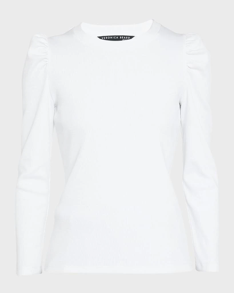 VERONICA BEARD Britney Puff-Sleeve Cotton Top 1