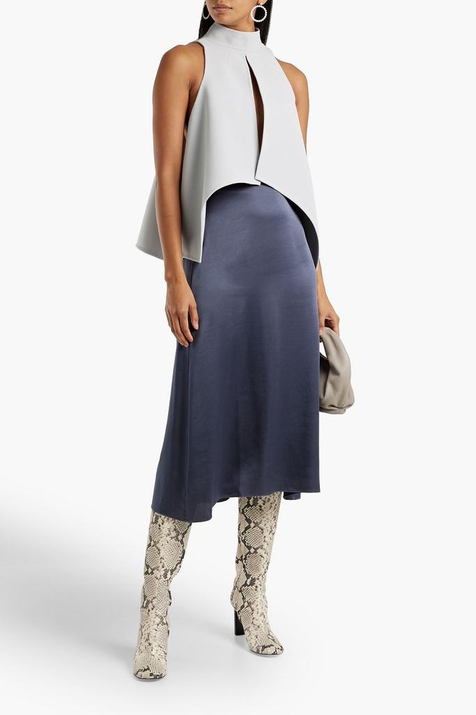 Safiyaa Split-front crepe top