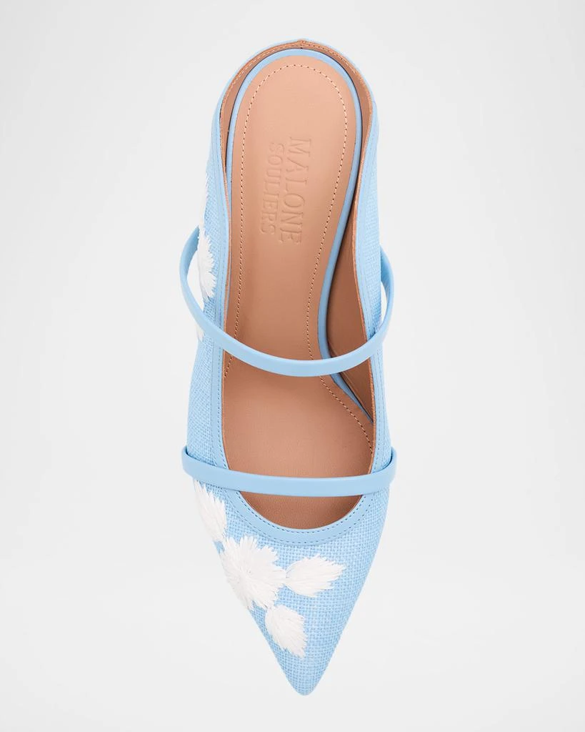 Malone Souliers Maureen Raffia Dual-Band Mule Pumps 6