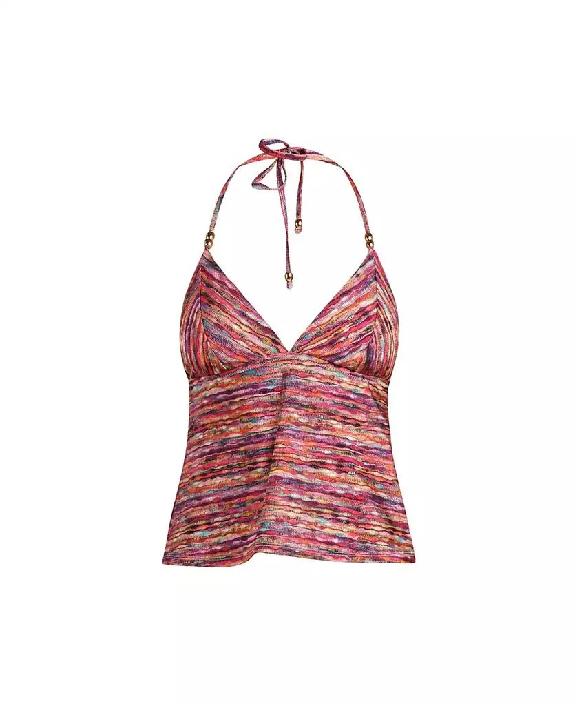 Sunshine 79 Women's Shimmer Ripple Halter Midkini Top 3