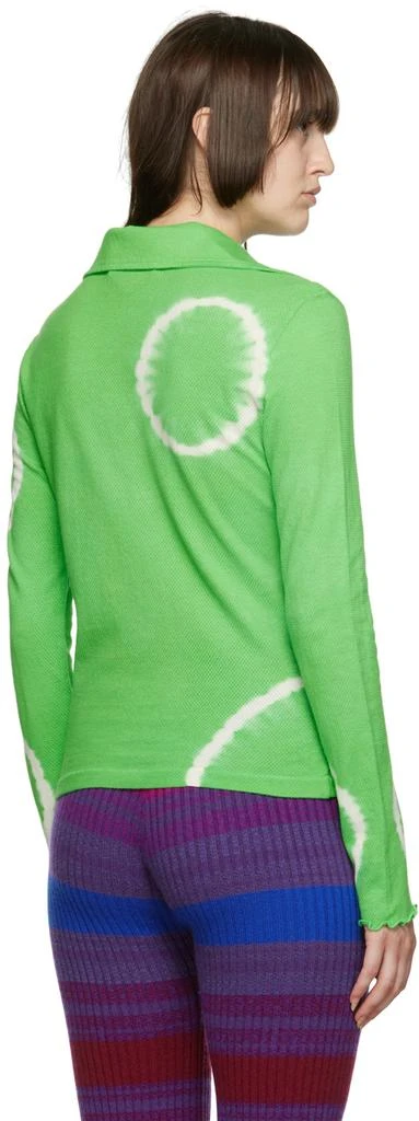 The Elder Statesman Green Tie-Dye Polo 3