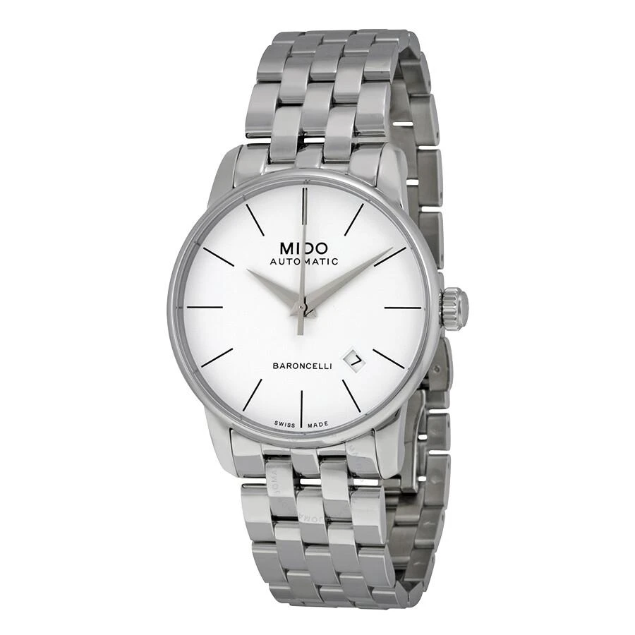 Mido Mido Baroncelli Automatic White Dial Stainless Steel Men's Watch M86004761 1