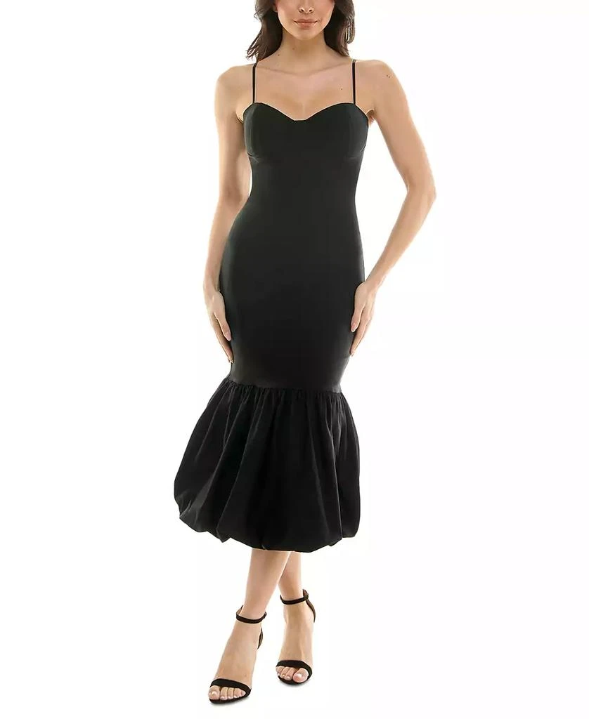 KATIA RAE Juniors' Fitted Bubble-Hem Midi Dress 1