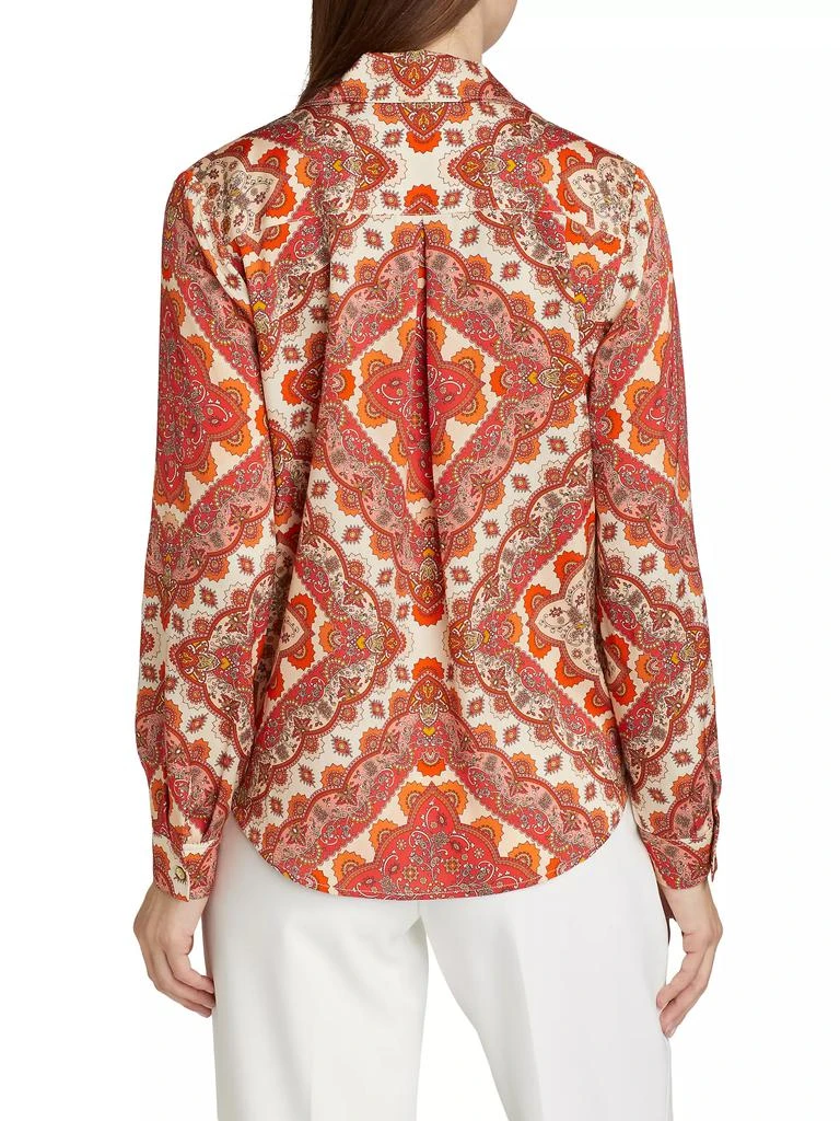 Elie Tahari Printed The Madeline Stretch Silk Blouse 5