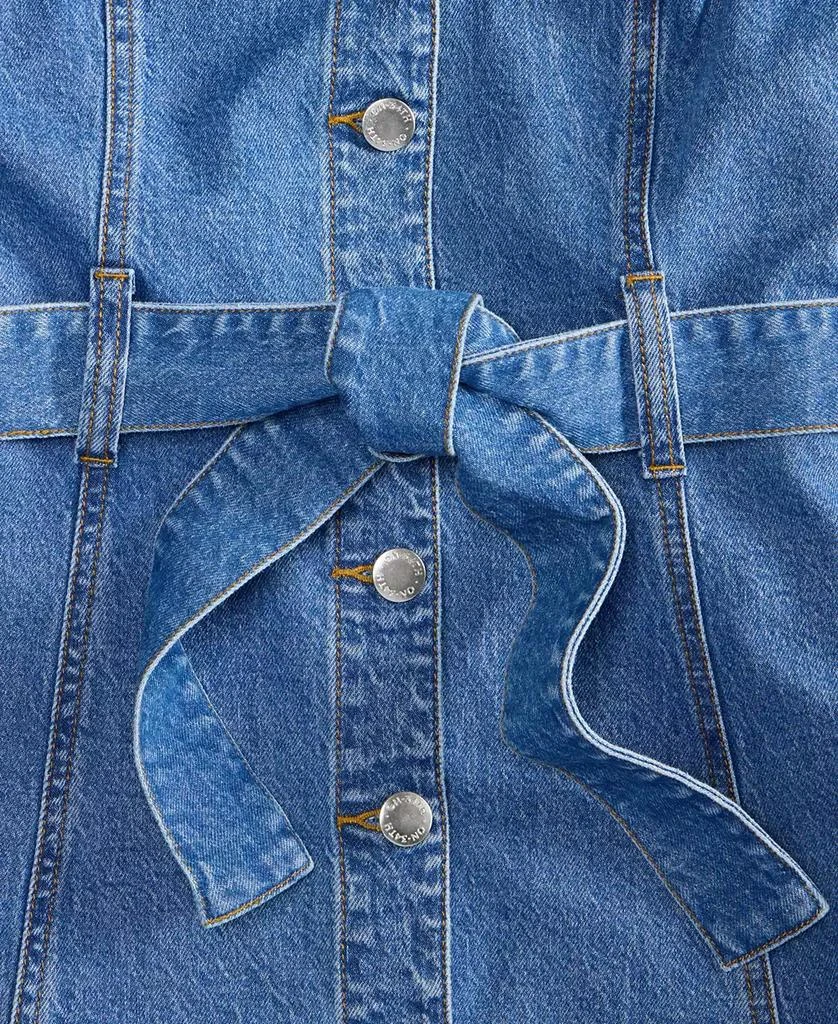 On 34th Women's Sleeveless Belted Denim Midi Dress, Exclusively at Macy's 6