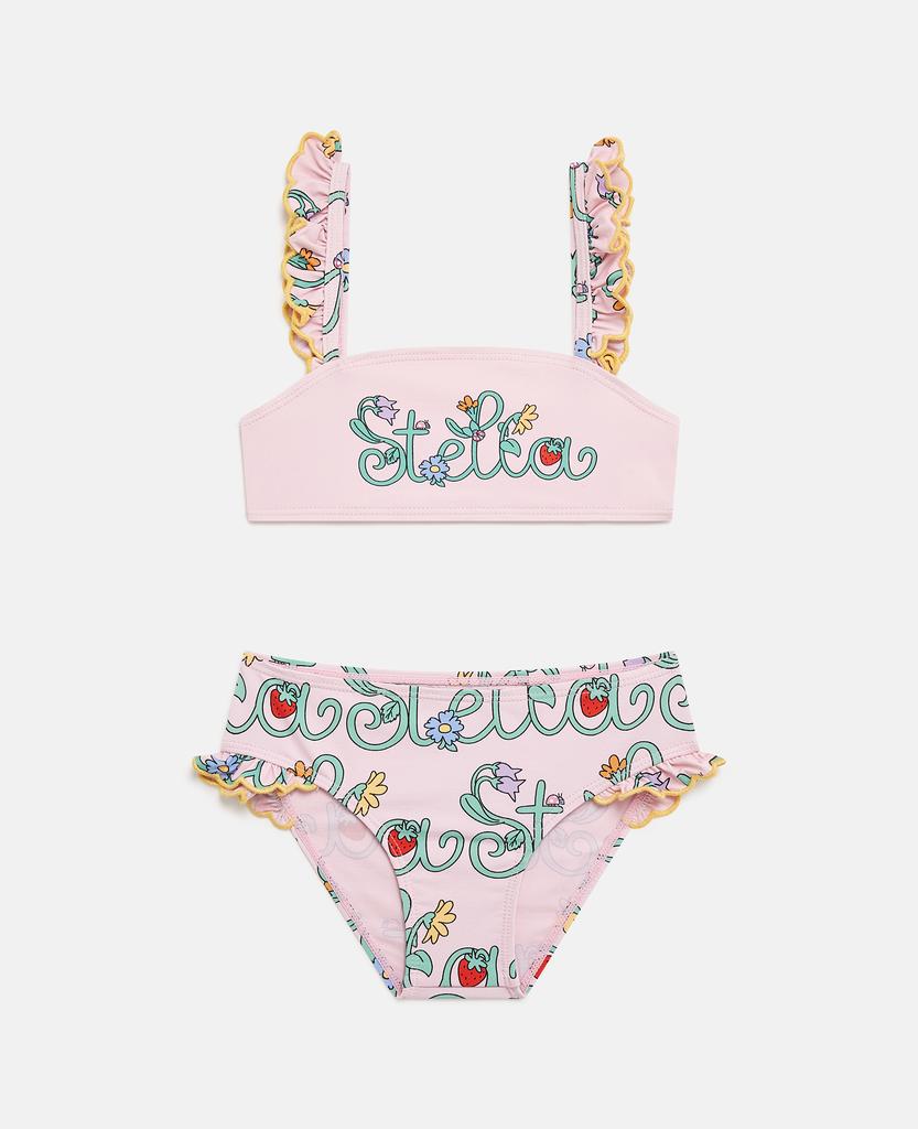 Stella McCartney Stella McCartney - Stella Vine Print Bikini, Woman, Pink/Multicolor, Size: 2