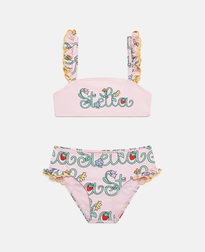 Stella McCartney Stella McCartney - Stella Vine Print Bikini, Woman, Pink/Multicolor, Size: 2 1