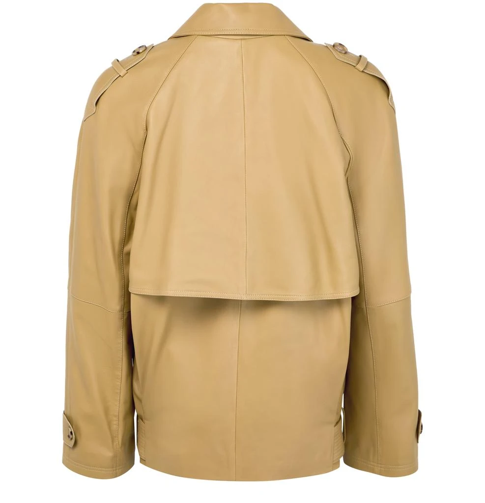 Totême Short leather trench 3